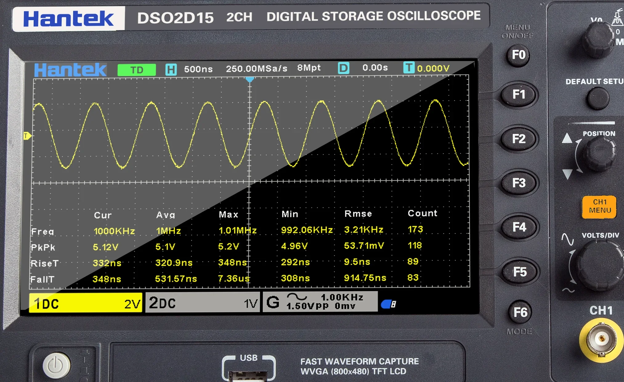 안정적인 Hantek 신호 발생 오실로스코프 DSO2C - Digital Storage Oscilloscope 100Mhz 리뷰 및 가격